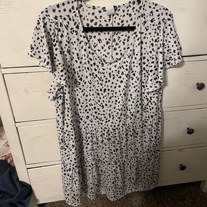 Leopard print tiered tunic